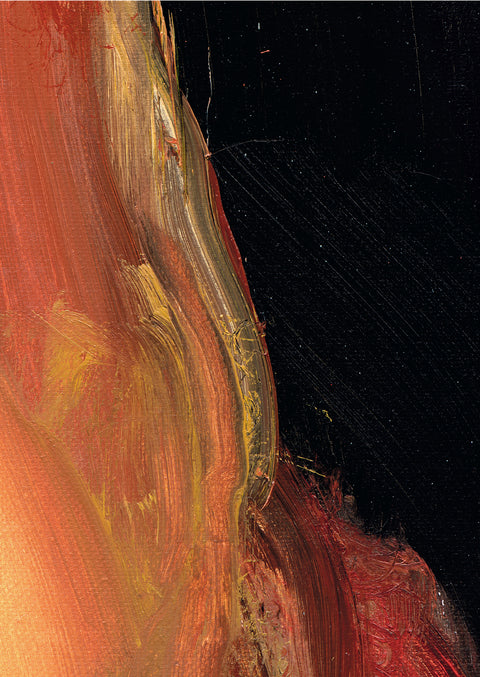 detail of an oversized abstract canvas art