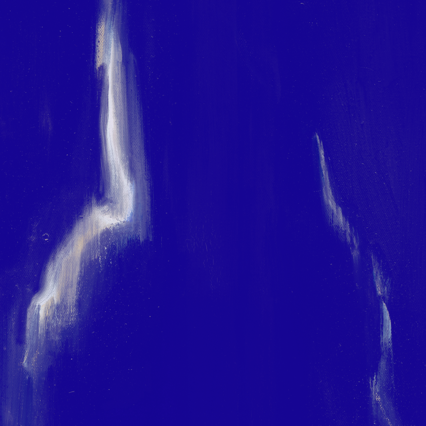 Abstract art with white brush strokes on a dark blue background Strike – Bold Abstract Canvas Wall Art | Large Luxury Print | Brume Art