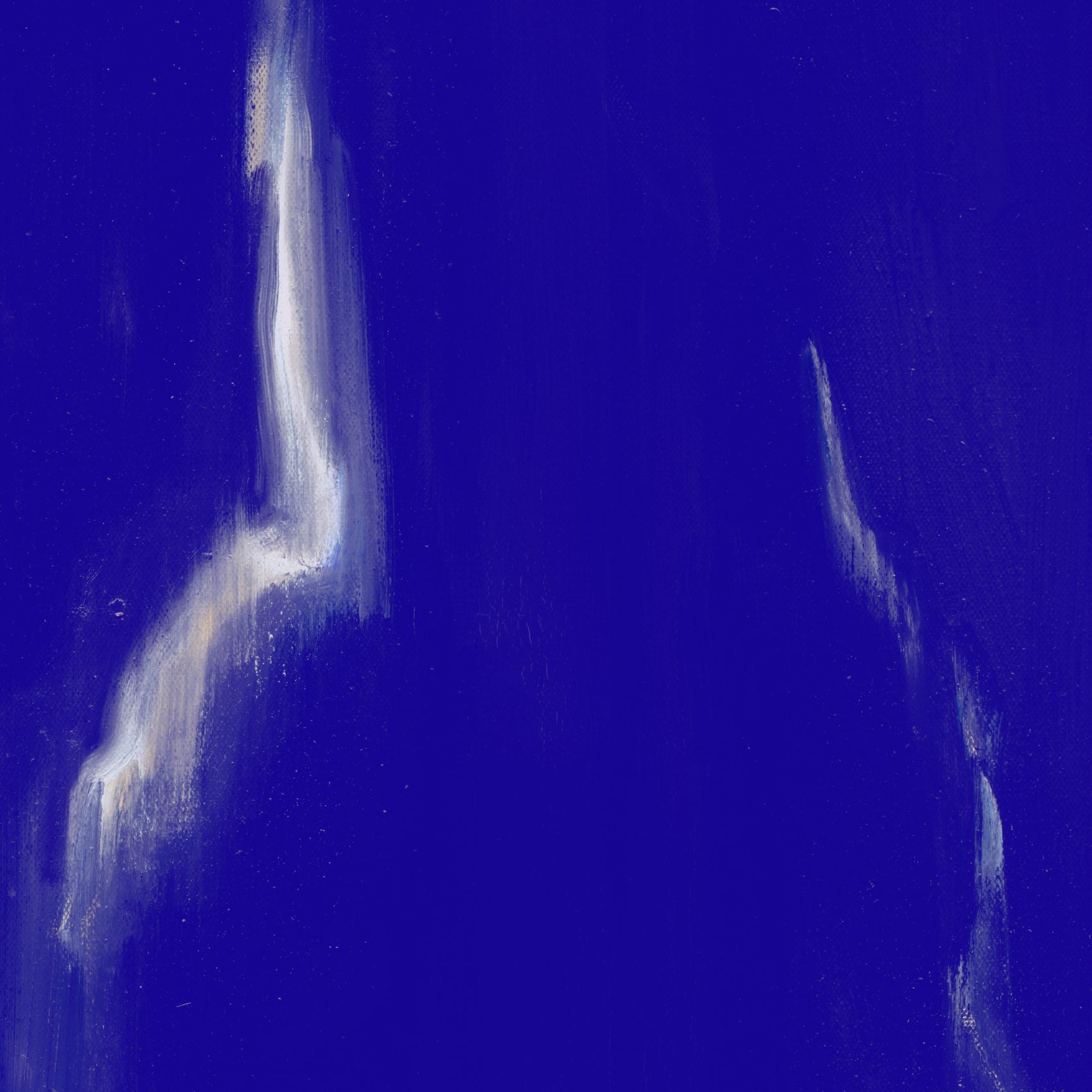 Abstract art with white brush strokes on a dark blue background Strike – Bold Abstract Canvas Wall Art | Large Luxury Print | Brume Art