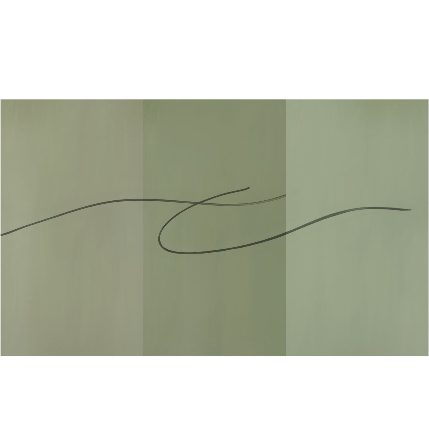 Abstract design with wavy lines on a green background olive – Bold Abstract Canvas Print | Large Luxury Wall Art | Brume Art