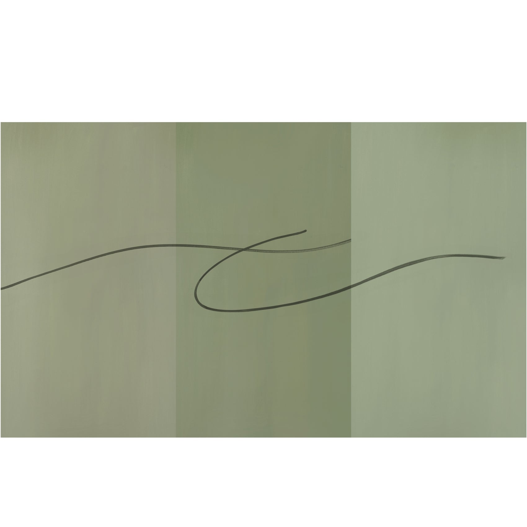 Abstract design with wavy lines on a green background olive – Bold Abstract Canvas Print | Large Luxury Wall Art | Brume Art