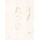 Artistic line drawing of a dancer on a white background Reach – Figurative Abstract Canvas Print | Premium Wall Art | Brume Art
