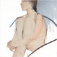 Person wearing a sheer beige top with a blurred background Held body – Figurative Canvas Wall Art | Contemporary Luxury Print | Brume Art