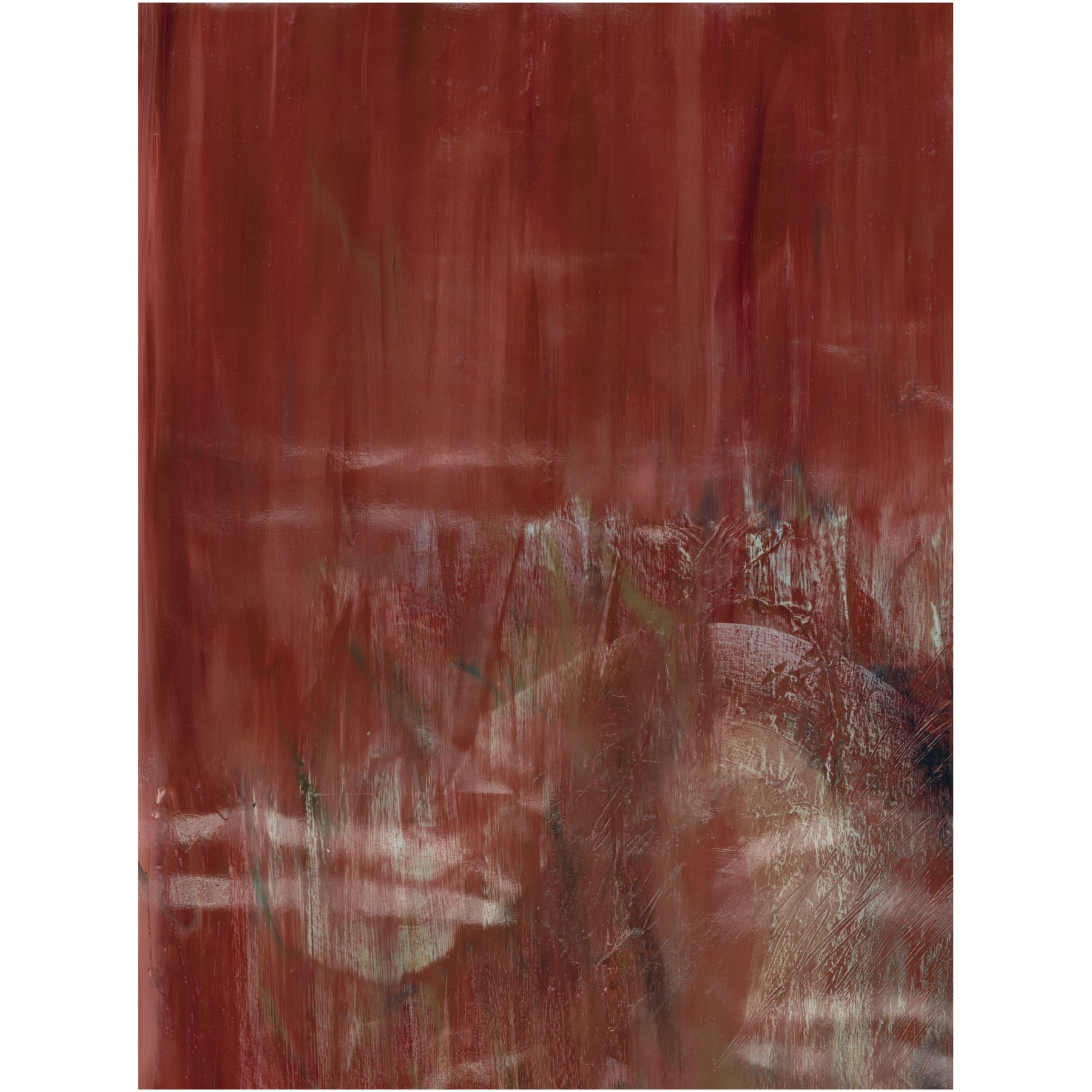 Abstract painting with red and brown tones on a white background Field red – Bold Abstract Canvas Print | Large Luxury Wall Art | Brume Art