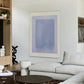 Modern living room with a gray sofa, round coffee table, and abstract art on the wall. Frame – Bold Abstract Canvas Wall Art | Large Luxury Print | Brume Art
