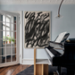 Grand piano in a room with abstract art on the wall Noise 2 – Textured Abstract Canvas Art | Premium Luxury Wall Decor | Brume Art