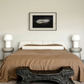Bedroom with a bed, bench, and wall art Pearl 2 – Elegant Abstract Canvas Wall Art | Luxury Giclée Print | Brume Art| Luxury Wall Decor | Large Canvas Wall Art | Oversized Wall Hanging-Brume art