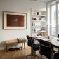 Modern office with wooden desk, chairs, and bookshelves. silent run – Contemporary Animal Canvas Art | Luxury Wall Decor | Brume Art