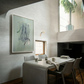 Modern dining area with a table, chairs, and artwork on the wall. tension 3 – Textured Abstract Canvas Art | Premium Luxury Wall Decor | Brume Art