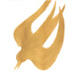 Gold paint swatch on a white background Golden Bird – Elegant Nature Canvas Print | Luxury Wall Art | Brume Art