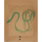 Green snake illustration on a brown background Green Snake 2 – Nature Canvas Wall Art | Premium Luxury Print | Brume Art