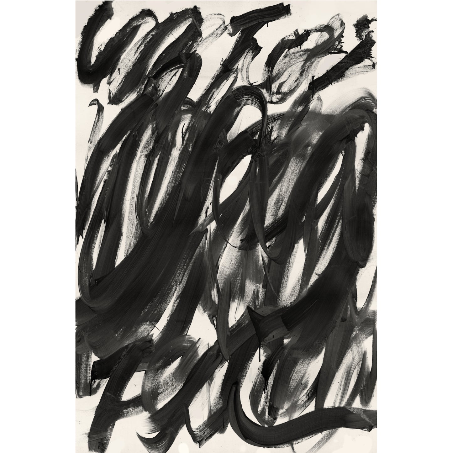 Abstract black brush strokes on a white background Noise 2 – Textured Abstract Canvas Art | Premium Luxury Wall Decor | Brume Art