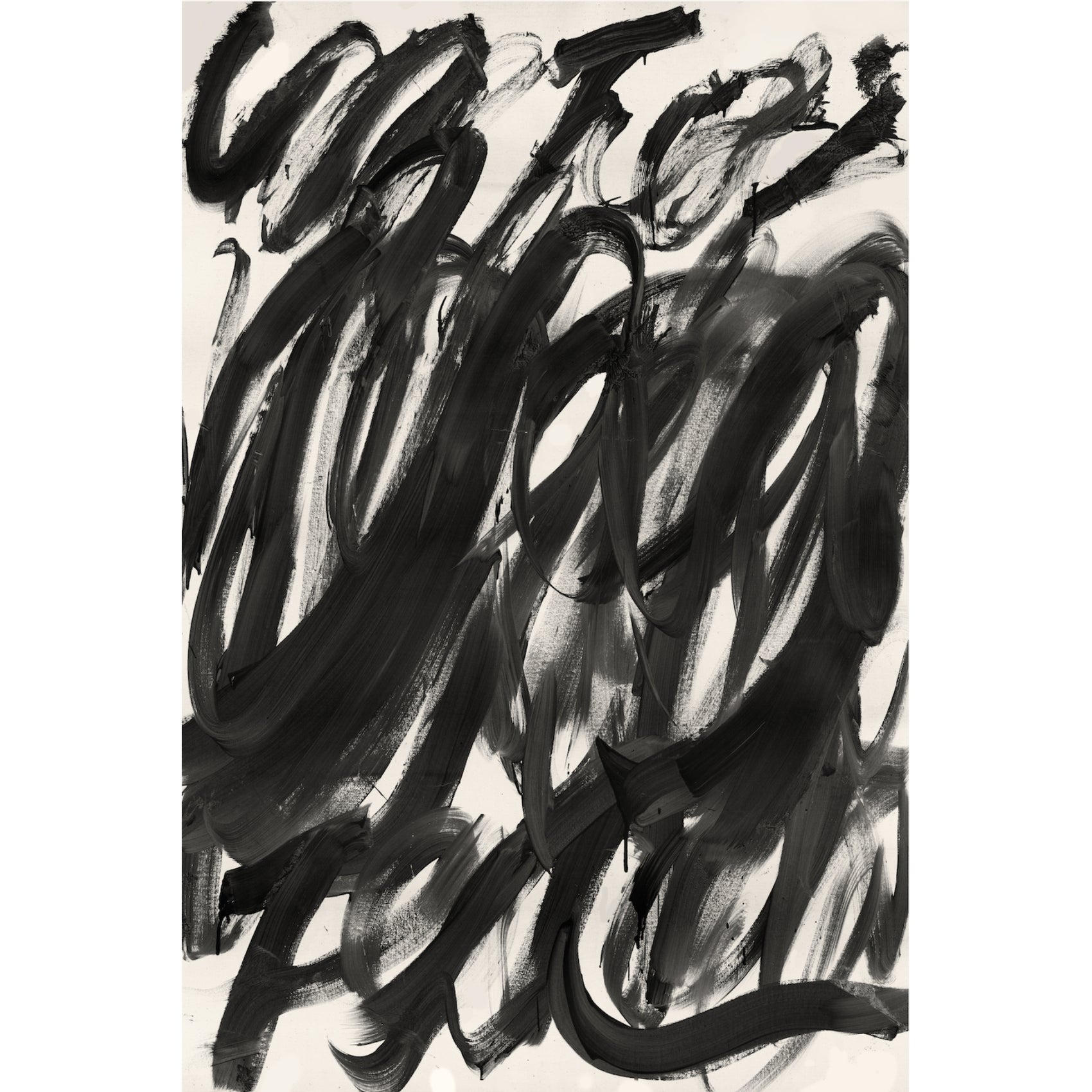 Abstract black brush strokes on a white background Noise 2 – Textured Abstract Canvas Art | Premium Luxury Wall Decor | Brume Art