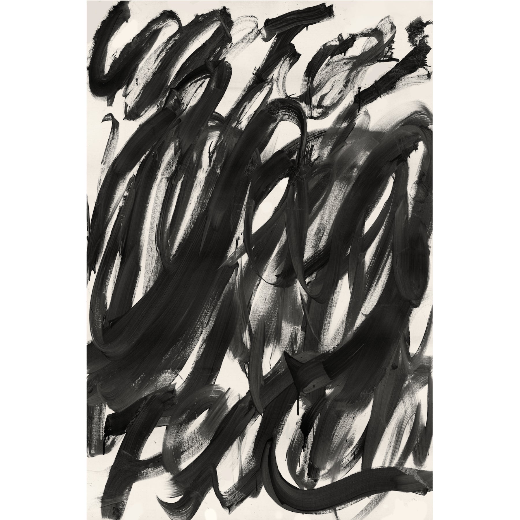 Abstract black brush strokes on a white background Noise 2 – Textured Abstract Canvas Art | Premium Luxury Wall Decor | Brume Art