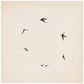 Silhouettes of birds flying against a beige background Birds – Nature Canvas Wall Art | Large Luxury Print | Brume Art