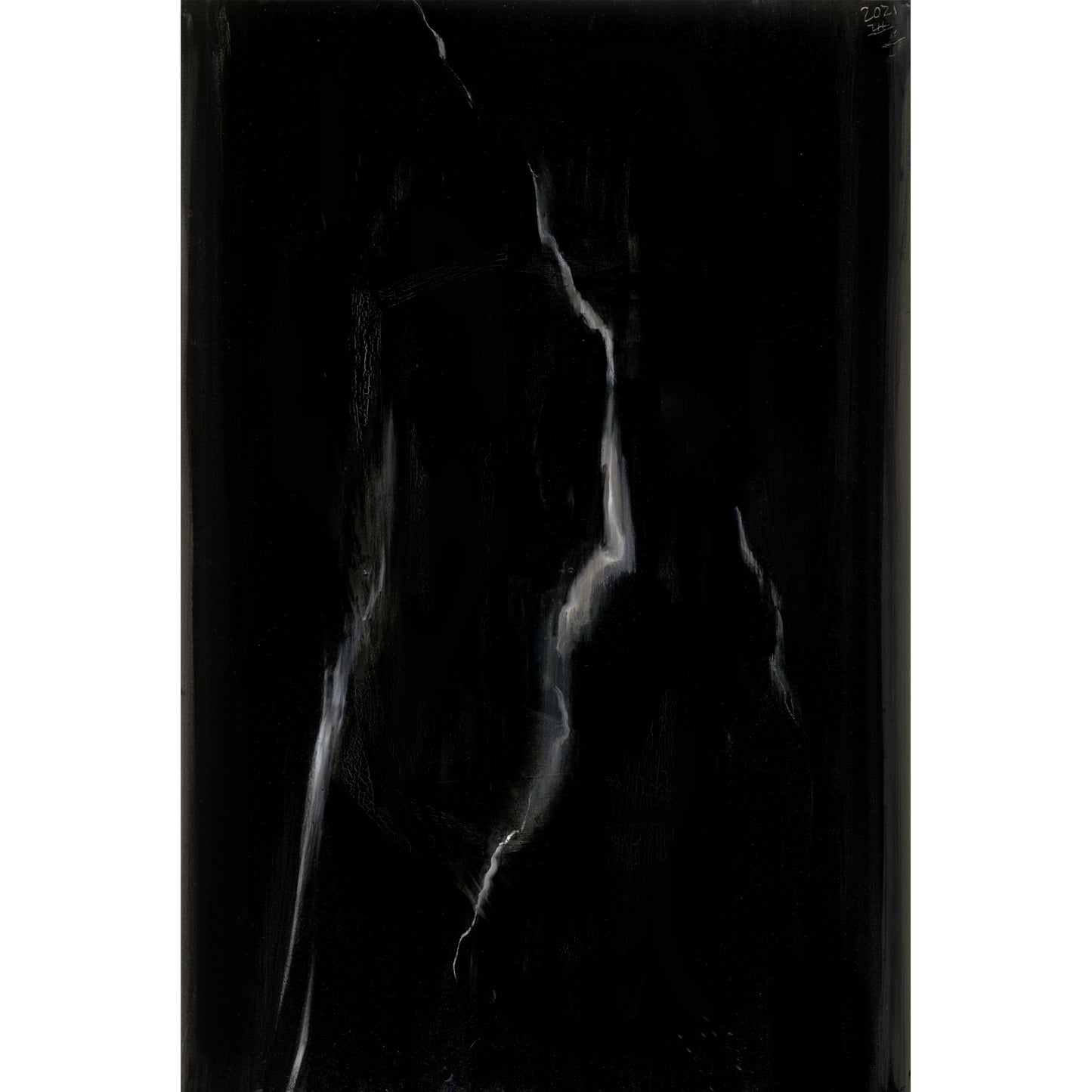 Black and white abstract art with a central figure Strike 2 – Bold Abstract Canvas Wall Art | Premium Luxury Print | Brume Art