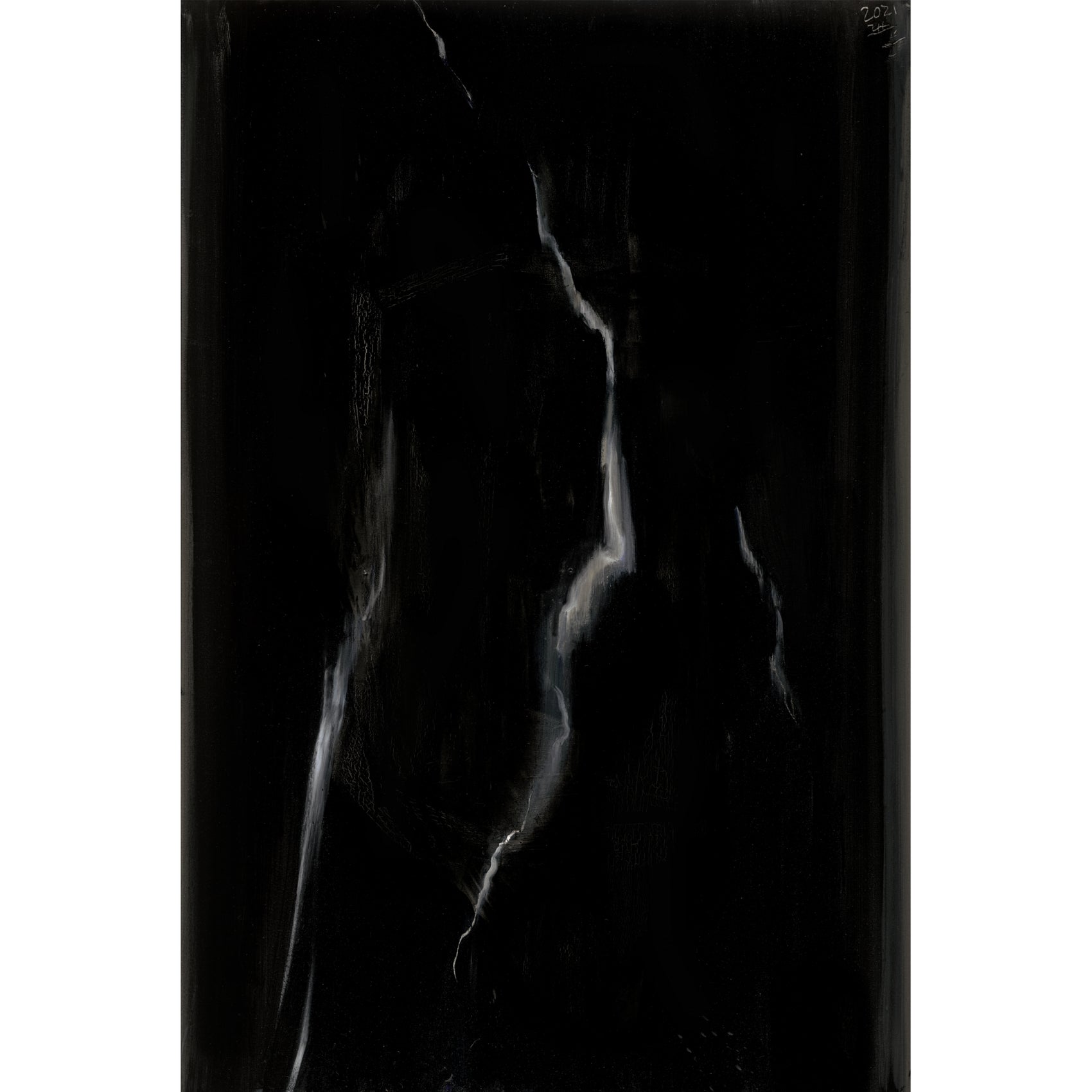 Black and white abstract art with a central figure Strike 2 – Bold Abstract Canvas Wall Art | Premium Luxury Print | Brume Art