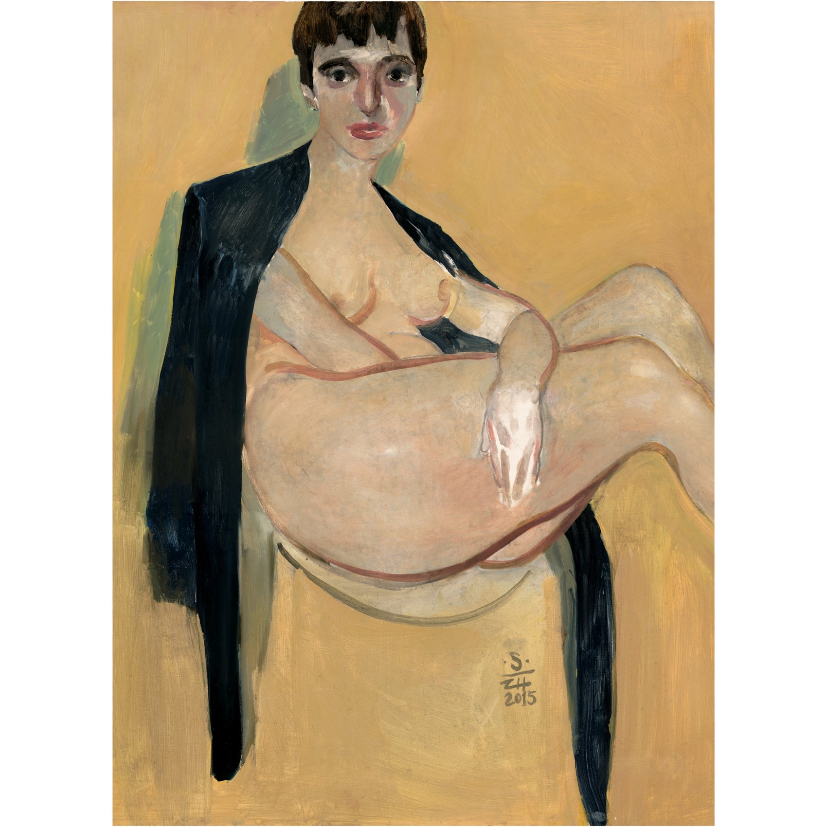 Girl with Short Hair – Portrait Canvas Art | Luxury Wall Decor | Brume Art| Luxury Wall Decor | Large Canvas Wall Art | Oversized Wall Hanging-Brume art