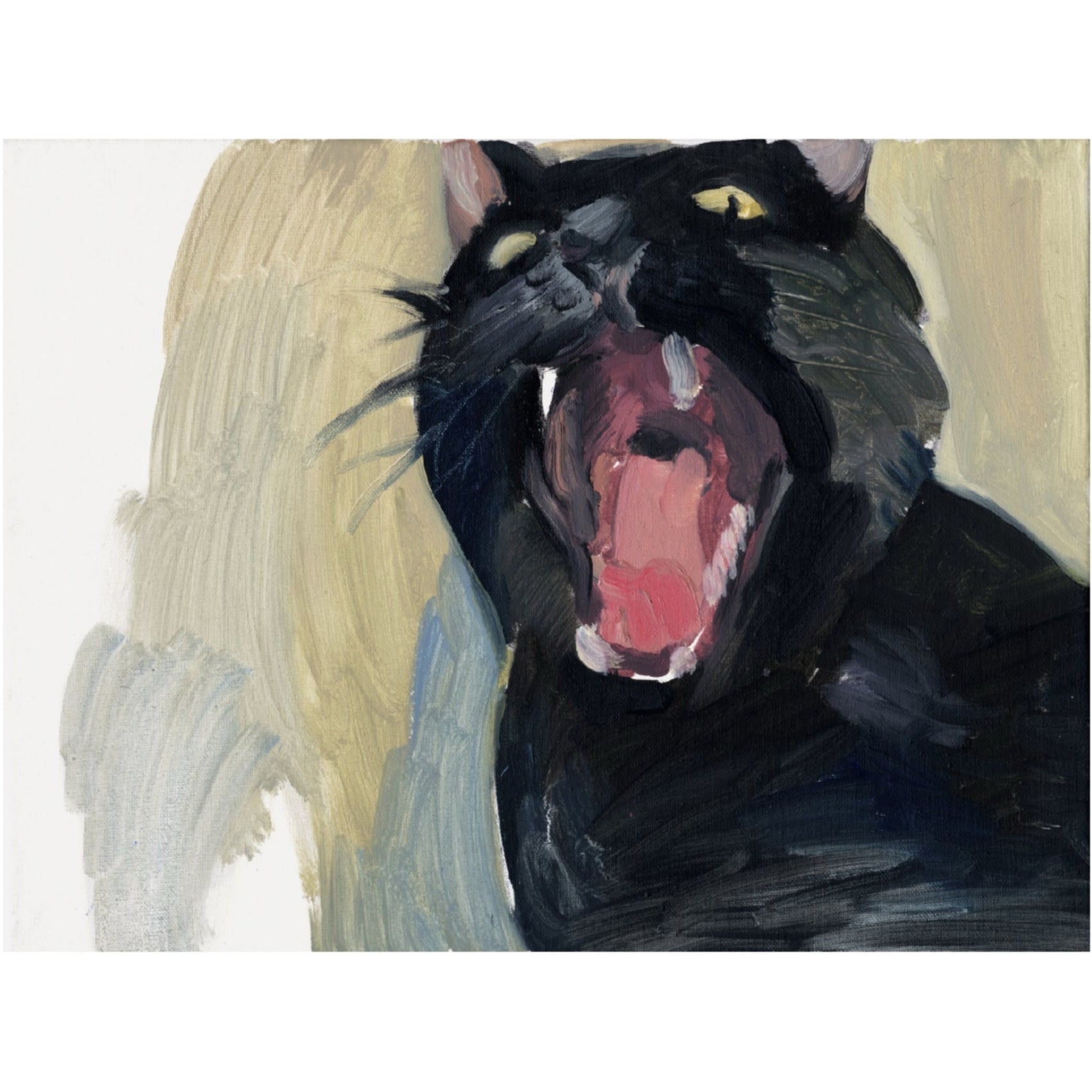 Black Cat – Contemporary Animal Canvas Art | Luxury Wall Decor | Brume Art| Luxury Wall Decor | Large Canvas Wall Art | Oversized Wall Hanging-Brume art