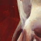 Painting of a dog standing on its hind legs against a red background Suspension – Nature Canvas Wall Art | Large Luxury Print | Brume Art | Luxury Wall Decor | Large Canvas Wall Art | Oversized Wall Hanging-Brume art