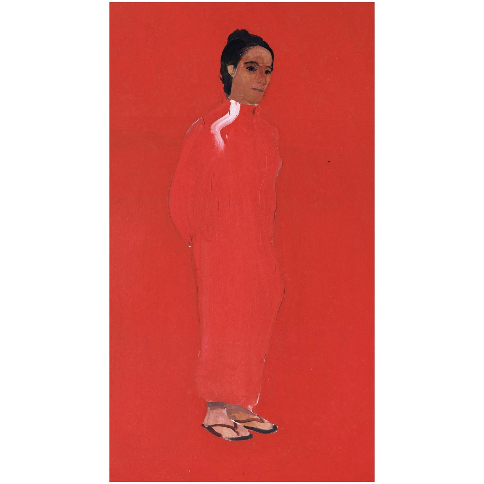 The Woman in Red – Portrait Canvas Wall Art | Large Luxury Print | Brume Art| Luxury Wall Decor | Large Canvas Wall Art | Oversized Wall Hanging-Brume art
