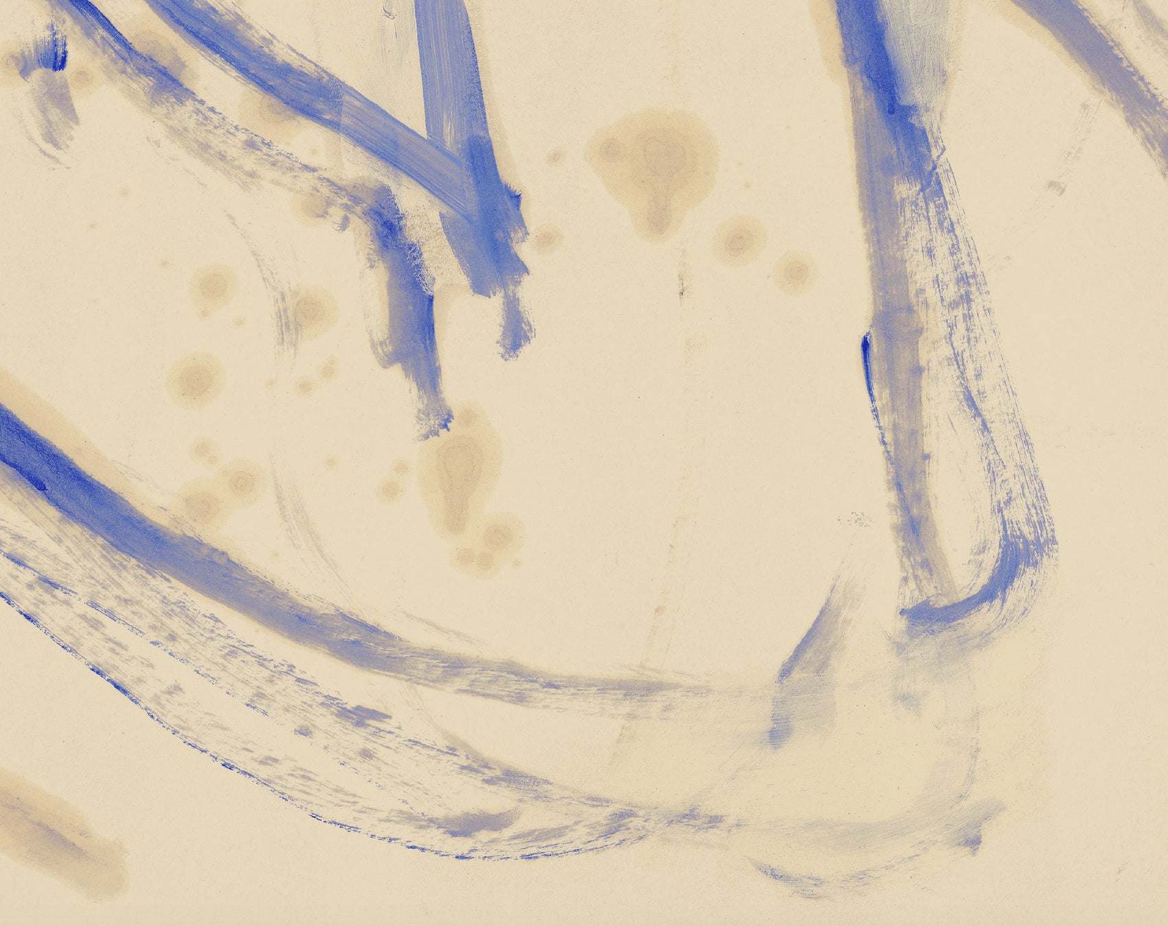 Abstract art with blue and white brush strokes on a beige background Presence 3 – Figurative Abstract Canvas | Premium Wall Art | Brume Art | Luxury Wall Decor | Large Canvas Wall Art | Oversized Wall Hanging-Brume art