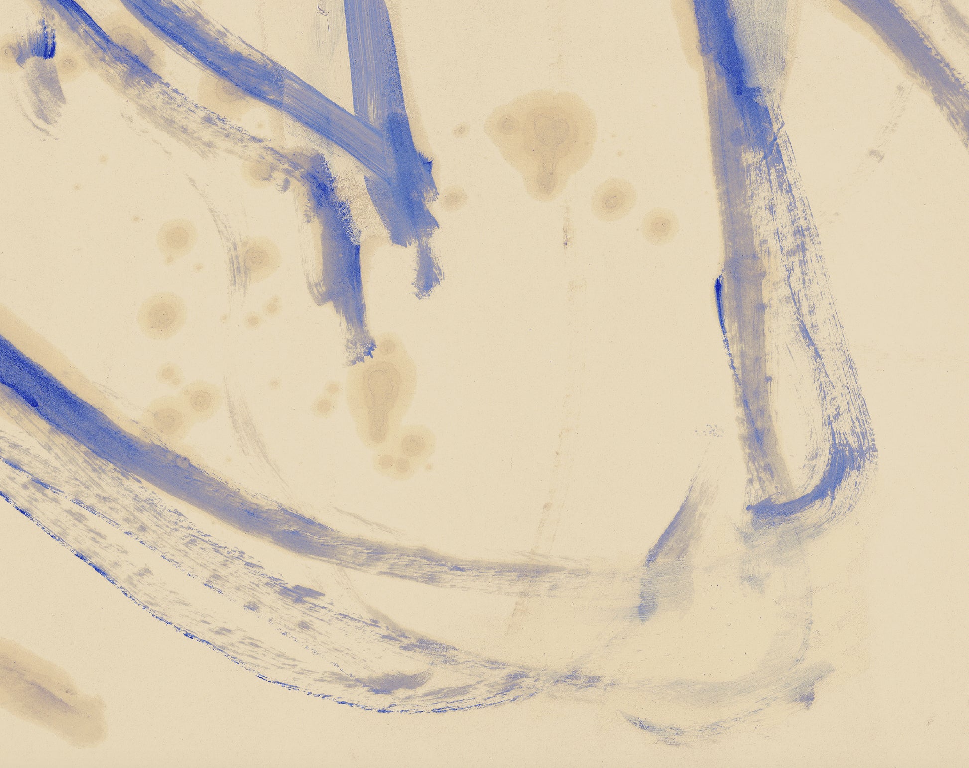 Abstract art with blue and white brush strokes on a beige background Presence 3 – Figurative Abstract Canvas | Premium Wall Art | Brume Art | Luxury Wall Decor | Large Canvas Wall Art | Oversized Wall Hanging-Brume art