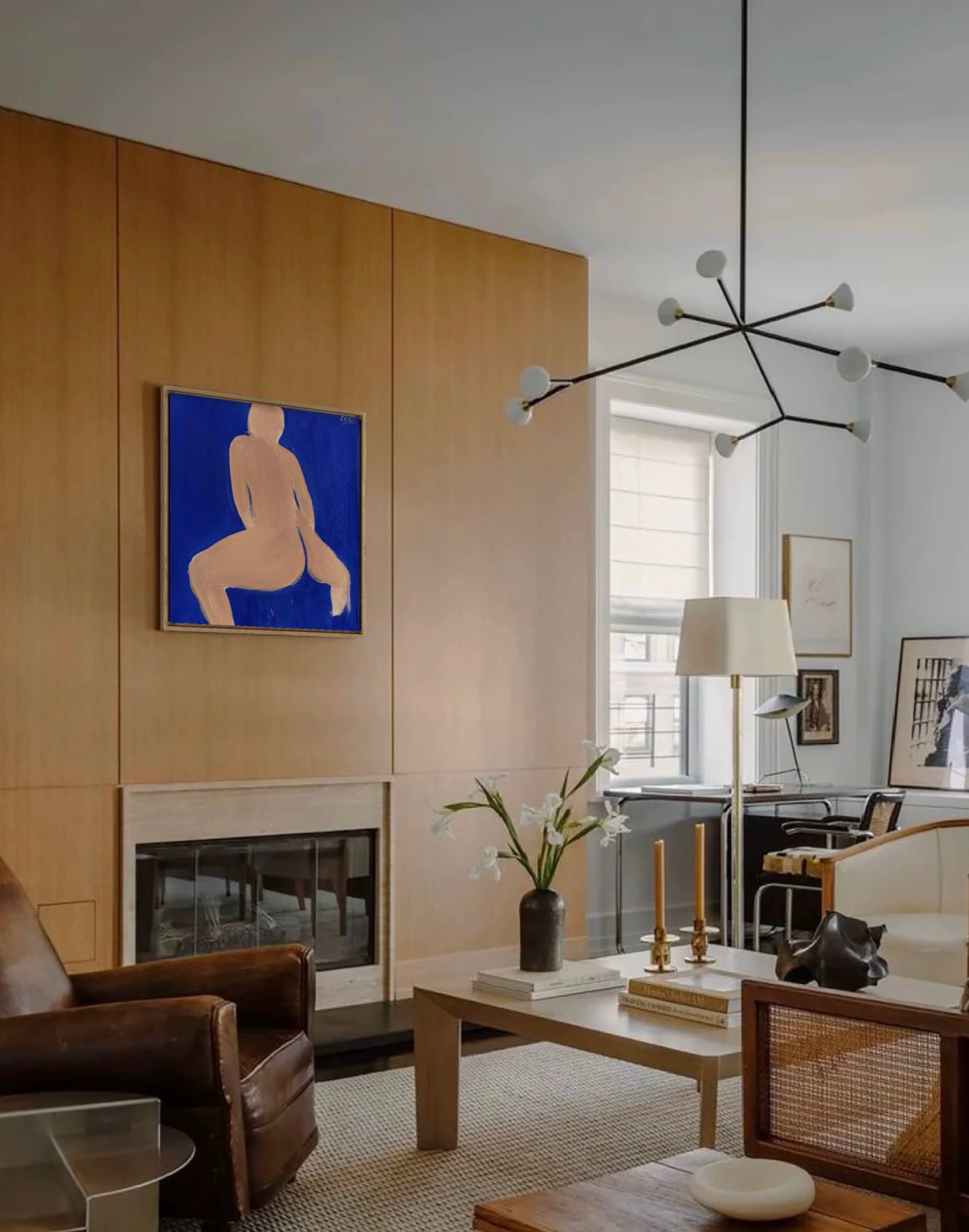 Figure in blue – Figurative Abstract Canvas | Premium Wall Art | Brume Art | Luxury Wall Decor | Large Canvas Wall Art | Oversized Wall Hanging-Brume art