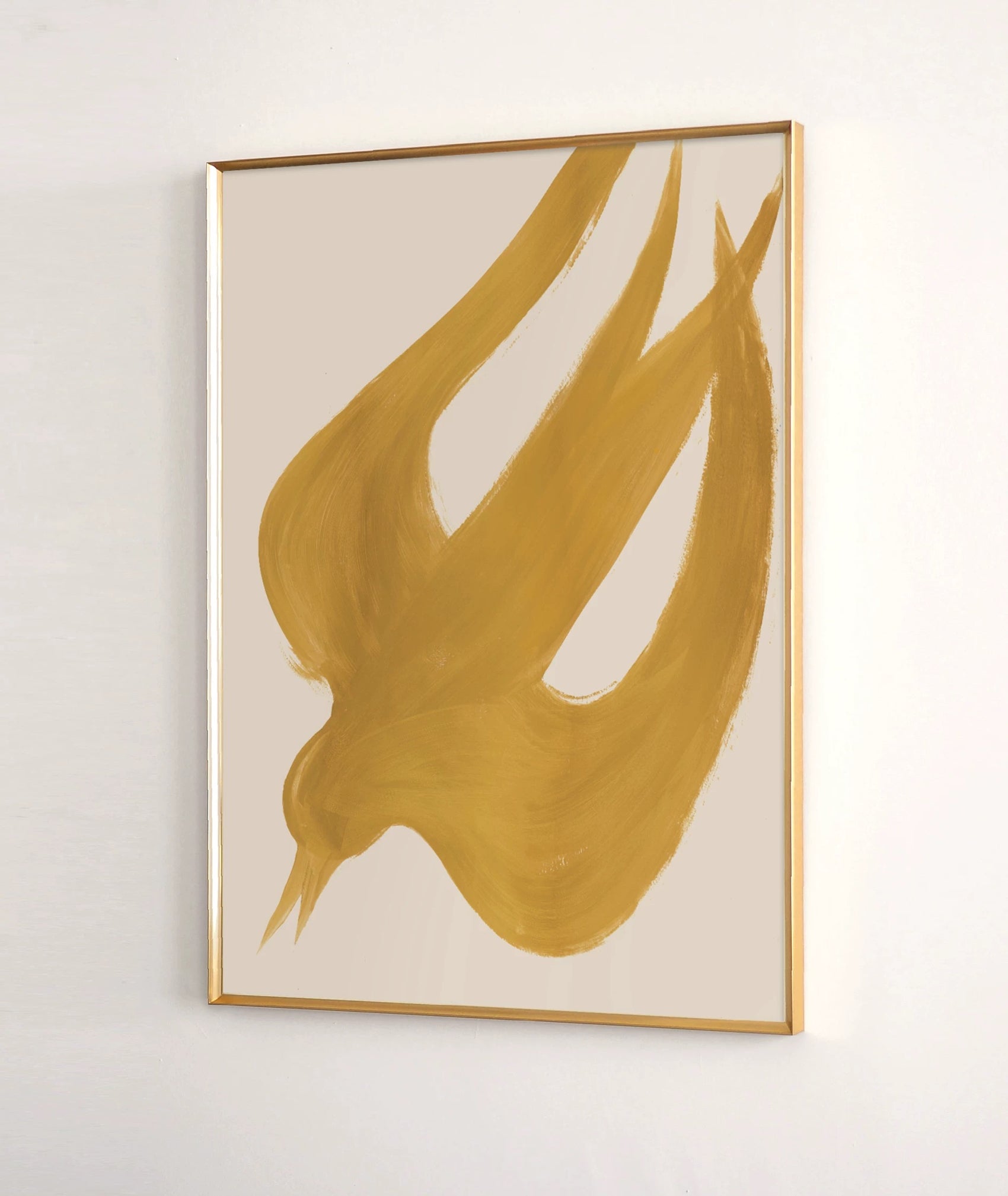 Golden Bird – Elegant Nature Canvas Print | Luxury Wall Art | Brume Art| Luxury Wall Decor | Large Canvas Wall Art | Oversized Wall Hanging-Brume art