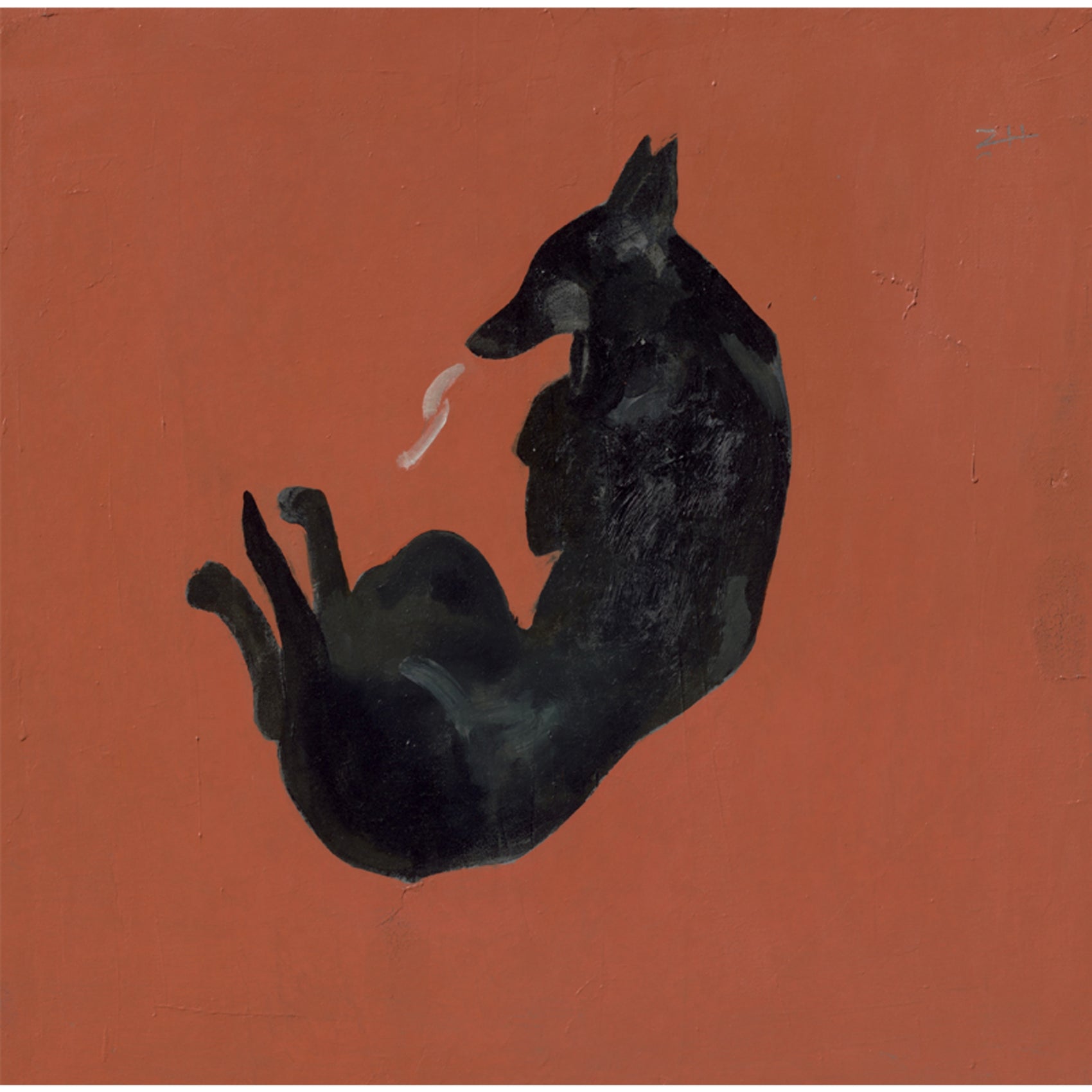 Black dog – Contemporary Animal Canvas Art | Luxury Wall Decor | Brume Art | Luxury Wall Decor | Large Canvas Wall Art | Oversized Wall Hanging-Brume art