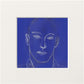 Artistic depiction of a face with blue background Presence 4 – Figurative Abstract Canvas Print | Large Luxury Wall Art | Brume Art