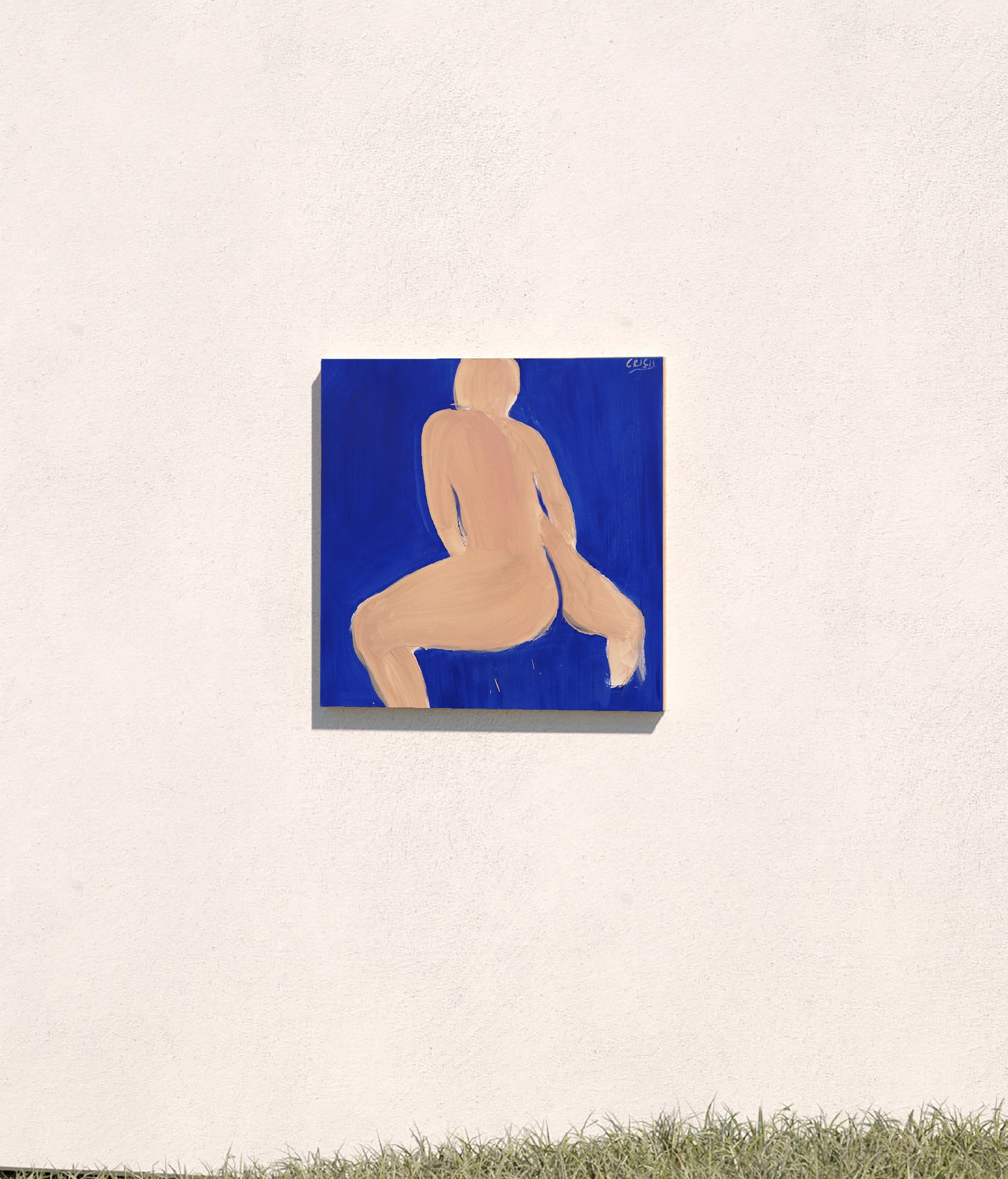 Figure in blue – Figurative Abstract Canvas | Premium Wall Art | Brume Art | Luxury Wall Decor | Large Canvas Wall Art | Oversized Wall Hanging-Brume art