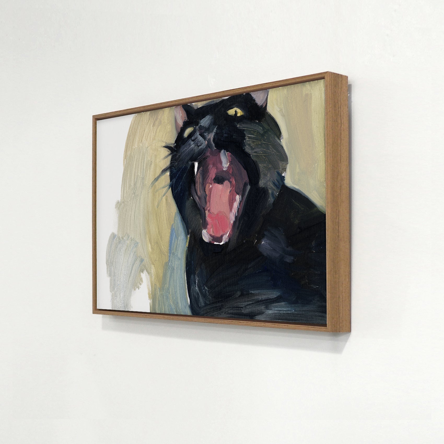 Black Cat – Contemporary Animal Canvas Art | Luxury Wall Decor | Brume Art| Luxury Wall Decor | Large Canvas Wall Art | Oversized Wall Hanging-Brume art