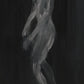 Black and white abstract painting on a dark background In the black – Bold Abstract Canvas Wall Art | Large Luxury Print | Brume Art