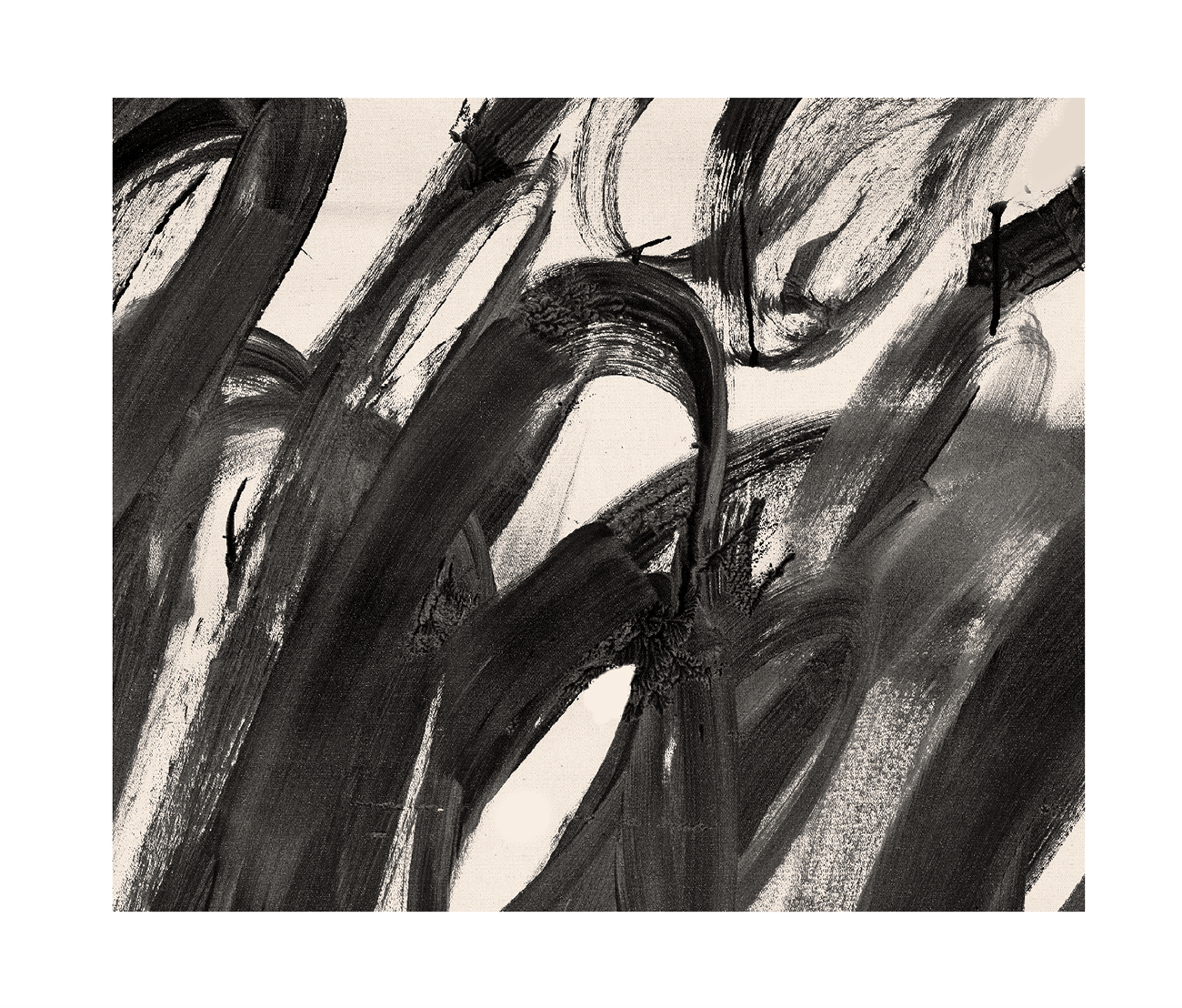 Abstract black and white brushstroke art on a beige background Noise 2 – Textured Abstract Canvas Art | Premium Luxury Wall Decor | Brume Art